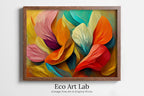 Abstract Modern Floral Print Digital Painting. Printable Wall Art. Colorful Abstract Flower Petals Botanical Art Print. Downloadable Art #2
