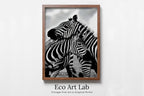 Zebra Love Black and White Printable Wall Art. Zebra Digital Print Black and White Art Downloadable Art. Safari Animals Print