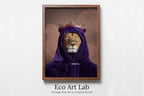 Original King Lion Digital Art Print. Printable Wall Art. Modern Lion Artwork. Instant Download. Contemporary Animal Poster. Lion Portrait