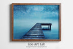 Wooden Pier at Starry Night Printable Wall Art. Wooden Pier Print. Pier on Lake Print Starry Night Sky Lake Landscape Wall Decor, Wood Jetty