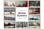 Set of 25 Samsung Frame TV 4K Art. Christmas & Winter Landscapes Digital Art Collection. Holiday Decor Art Set Instant Download Frame TV Art