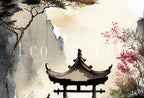Zen Garden Printable Wall Art. Instant Download Watercolor Zen Art. Japandi Landscape. Japanese Wall Art. Spiritual Painting. Asian Wall Art