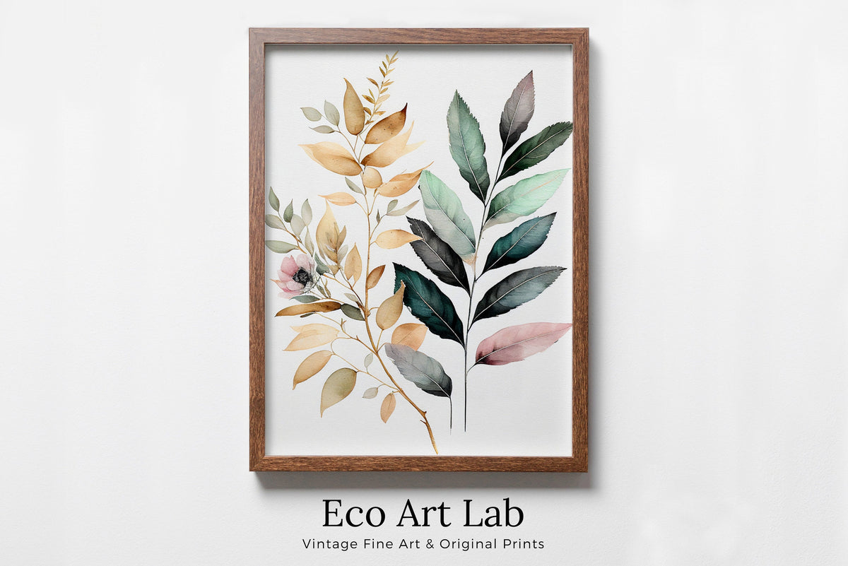 Floral Printable Wall Art. Floral Minimalist Art. Printable Flower Watercolor. Boho Floral Art. Watercolor Botanical Print. Wild Flowers Art