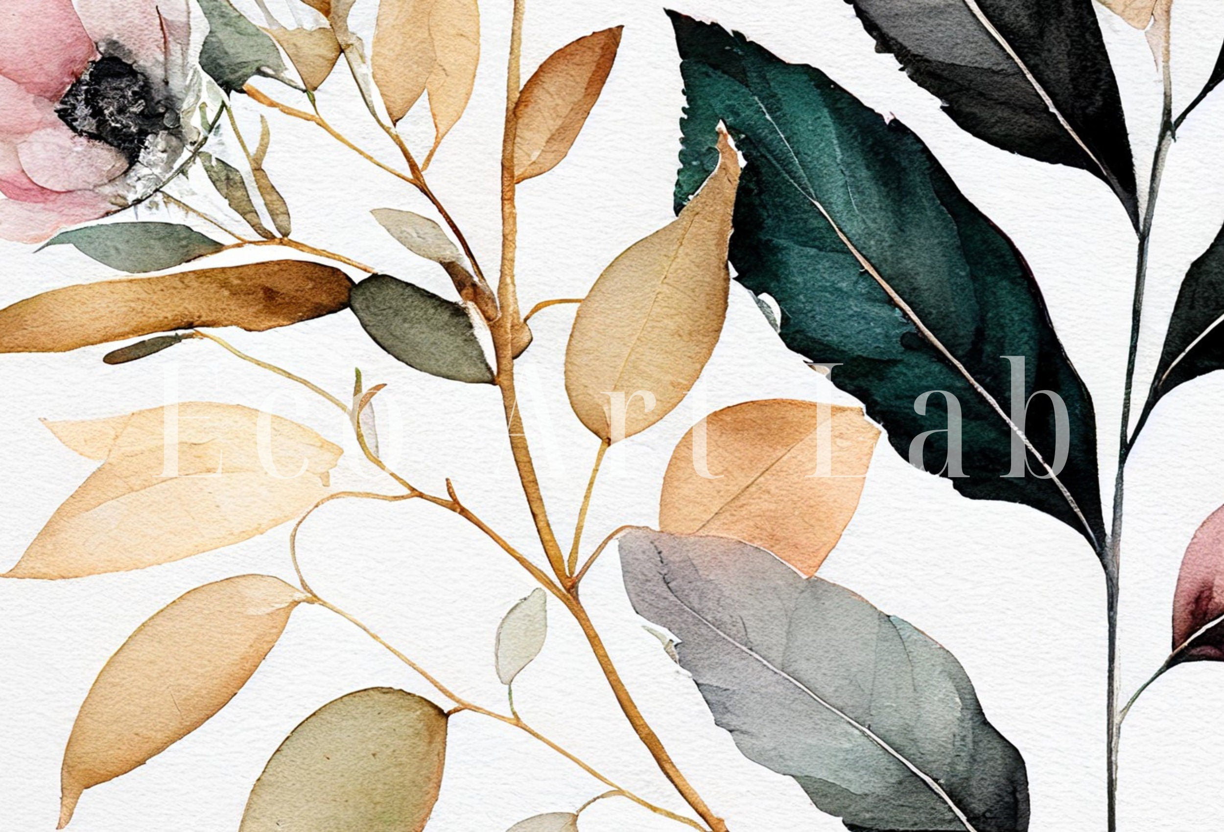 Floral Printable Wall Art. Floral Minimalist Art. Printable Flower Watercolor. Boho Floral Art. Watercolor Botanical Print. Wild Flowers Art