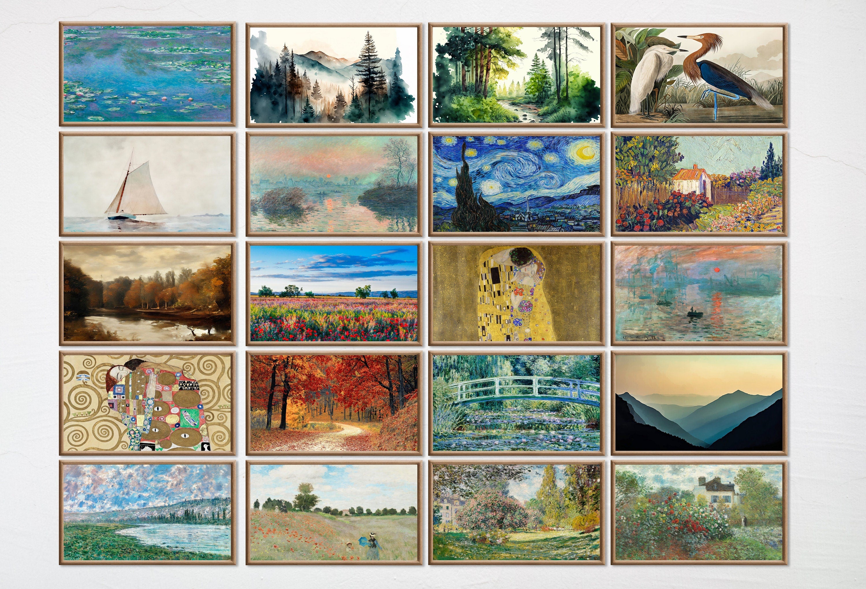 Set of 40 Samsung Frame TV 4K Art. Most Popular Paintings & Digital Art Ultimate Collection #1. TV Art Set. Instant Download Frame TV Art