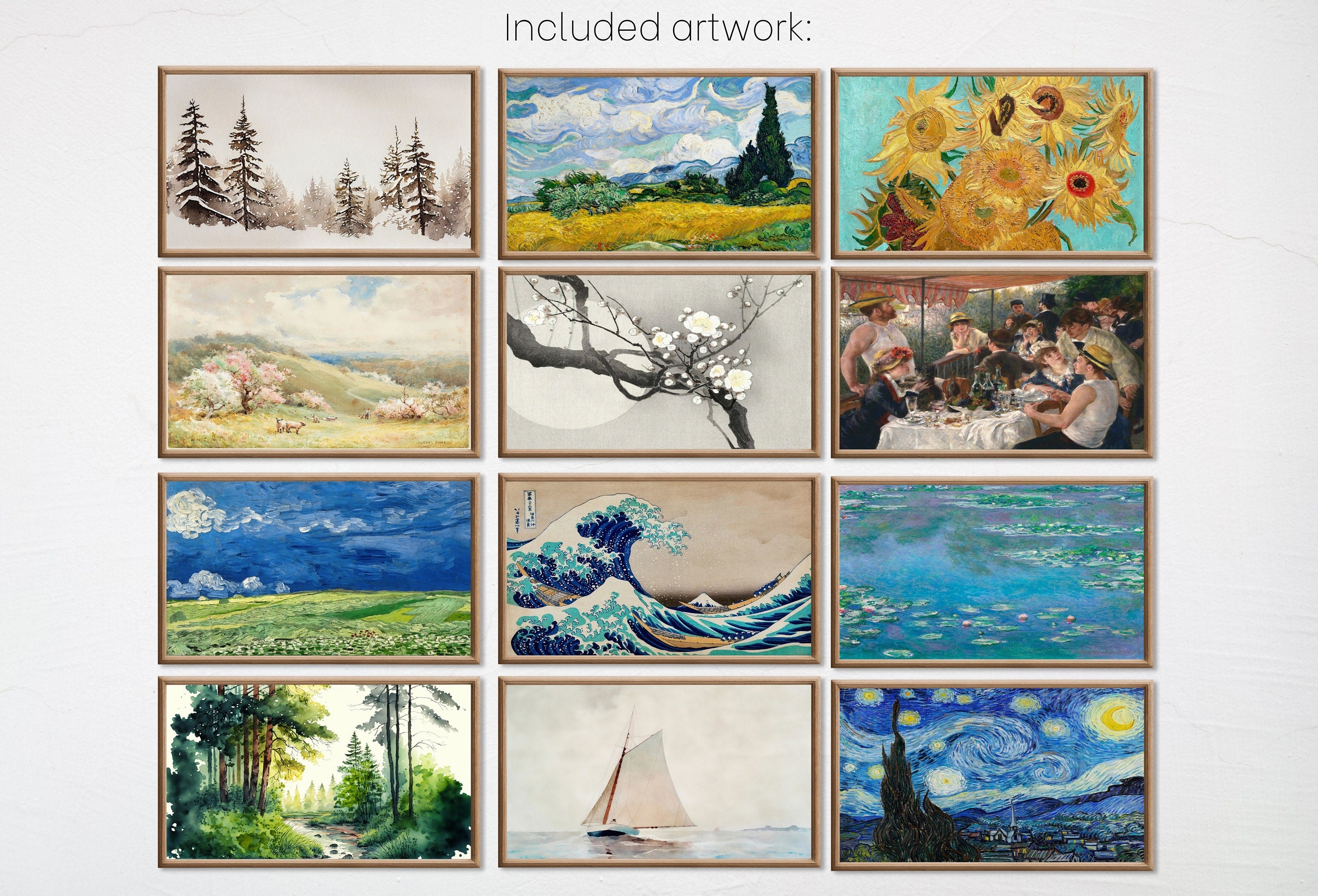 Set of 25 Samsung Frame TV 4K Art. Most Popular Paintings & Digital Art Ultimate Collection. TV Art Set. Instant Download Frame TV Art