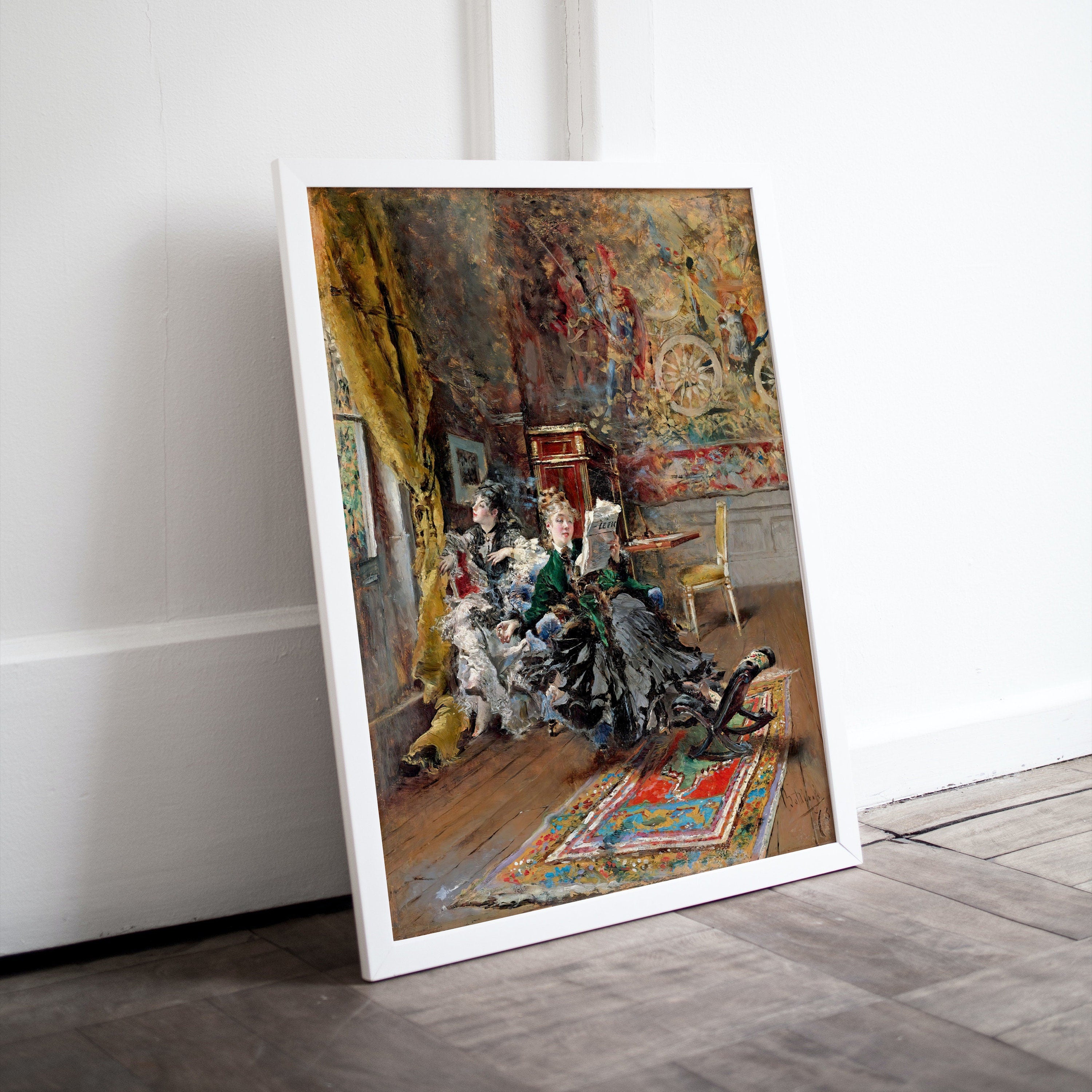 Woman Reading Portrait | Decadent Young Woman | Printable Art | European Vintage Wall Art | Vintage Woman Portrait | Victorian Painting