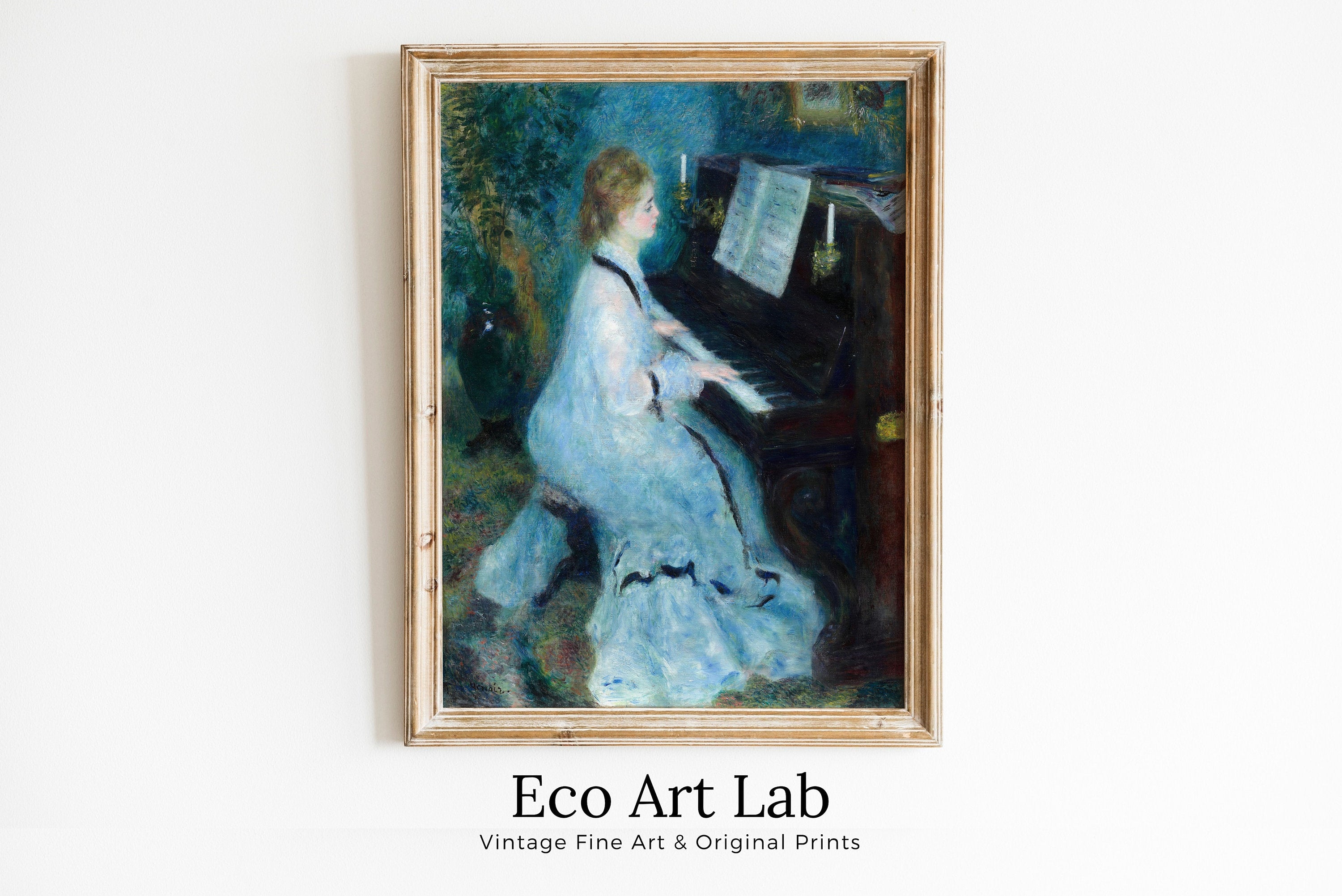 Woman Pianist | Vintage Auguste Renoir Painting | Printable | Antique Print | Musician Portrait Downloadable | Vintage Woman Playing Piano