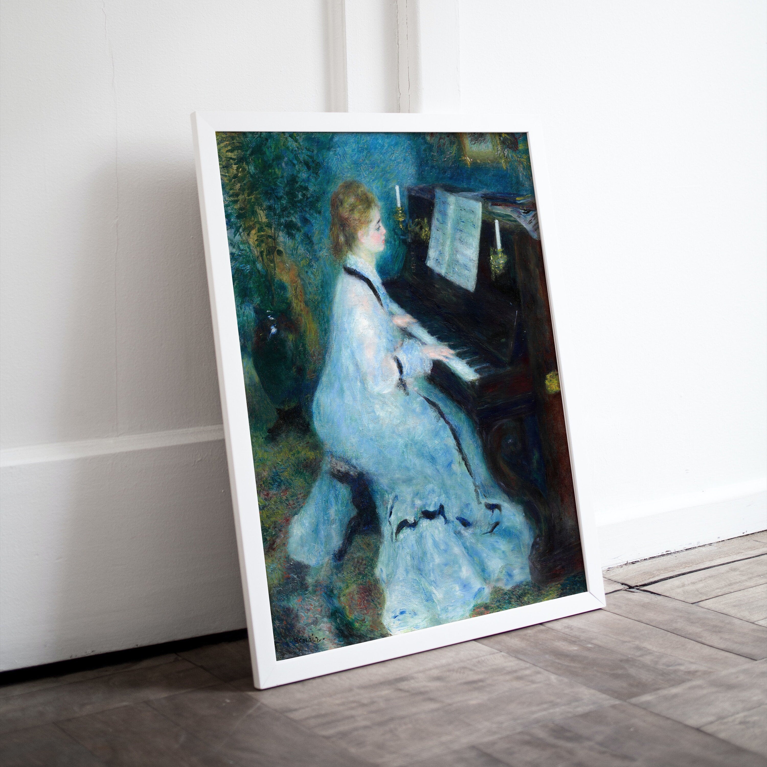 Woman Pianist | Vintage Auguste Renoir Painting | Printable | Antique Print | Musician Portrait Downloadable | Vintage Woman Playing Piano