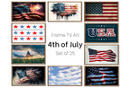 Set of 25 Samsung Frame TV 4K Art. Independence Day 4th of July Decor. Patriotic USA American Flags Art Set. Instant Download Frame TV Art