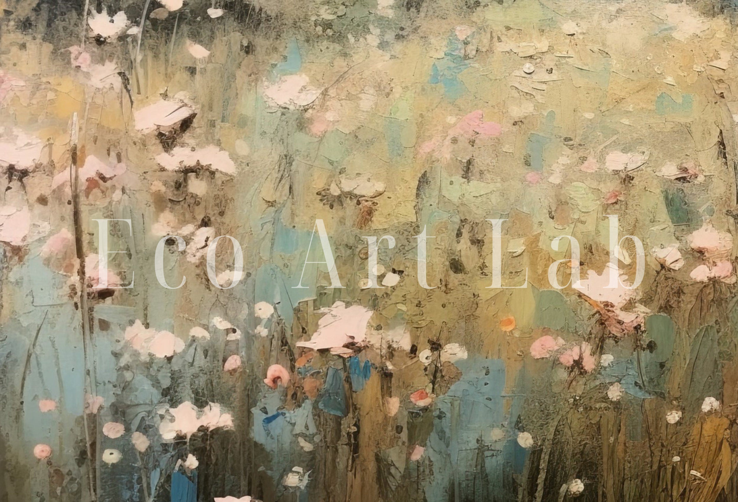 Wildflower Field Printable | Farmhouse Decor | Landscape Painting | Cottagecore Decor | Digital Download