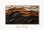 Samsung Frame TV Art 4K Neutral Minimalist Abstract Modern Art. Beige & Black 3D Texture Art. Abstract Pattern Instant Download Art for TV