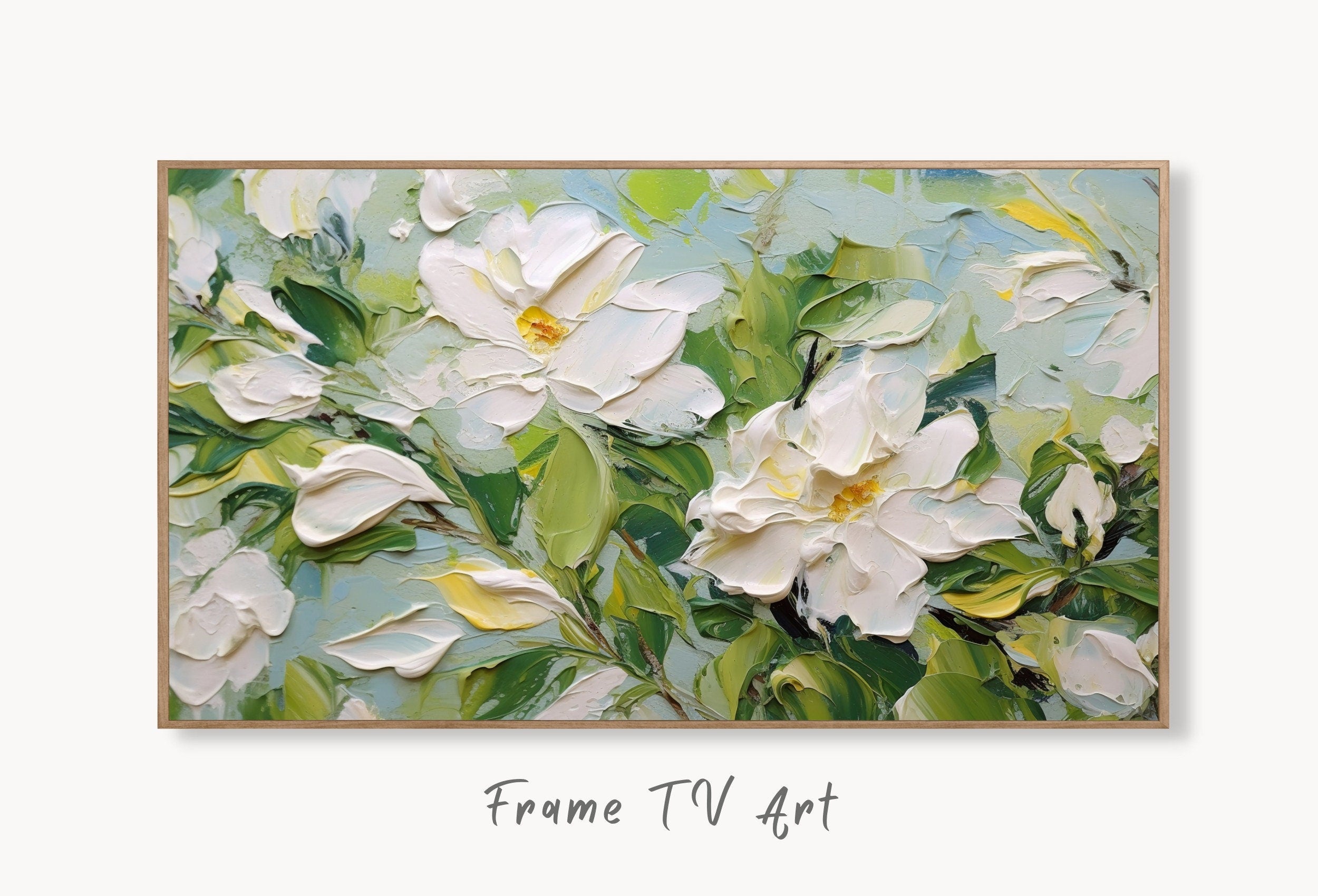Abstract Samsung Frame TV Art | Textured Wall Art | Oil Painting | Heavy Textured Painting | Vibrant Abstract Floral Art | Art For Frame Tv
