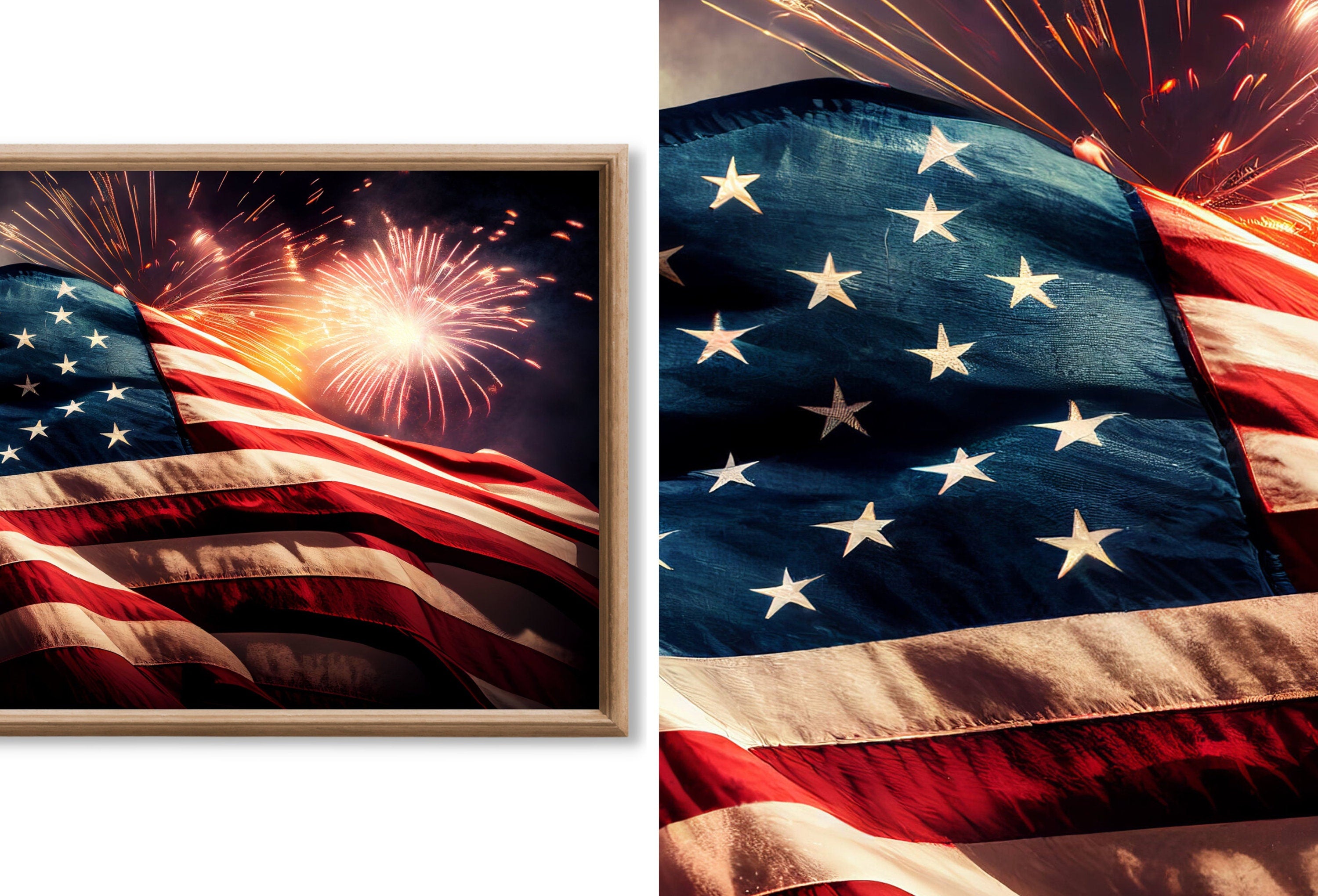 Set of 25 Samsung Frame TV 4K Art. Independence Day 4th of July Decor. Patriotic USA American Flags Art Set. Instant Download Frame TV Art