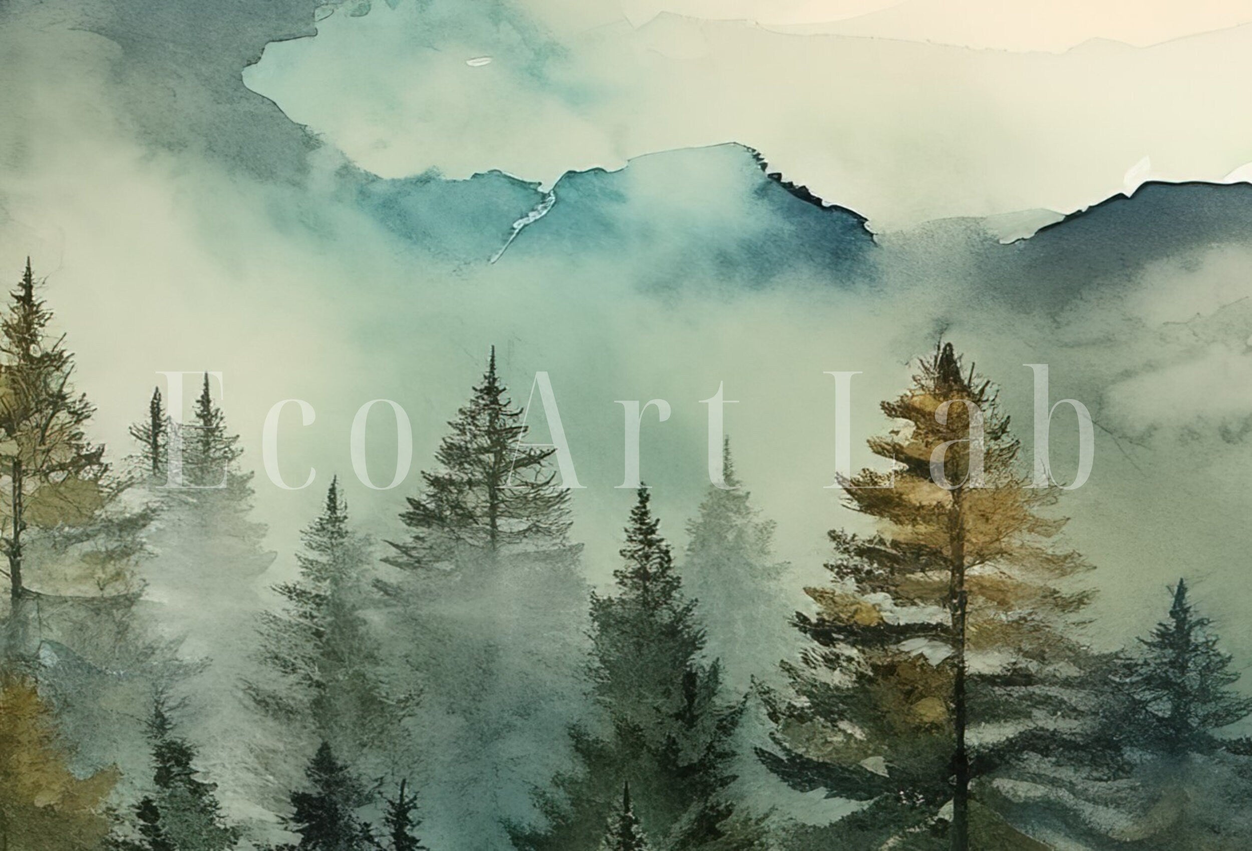 3 Piece Wall Art. Mountain Wall Art. Gallery Wall Set. Set of 3 Prints. Watercolor Mountain Print. Landscape Print Set. Modern Home Decor