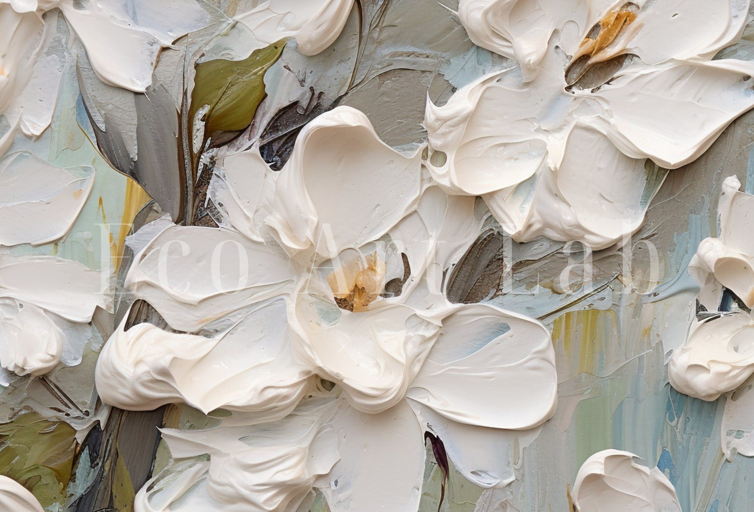 Abstract Flowers Painting | Textured Wall Art | Printable Wall Art | Floral Texture Art | Vibrant Abstract Floral | Heavy Textured Painting