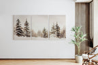 Winter Forest Landscape Printable. Set of 3 Prints. Snowy Forest Watercolor Painting. Printable Wall Art. 3 Piece Wall Art. Gallery Wall Set