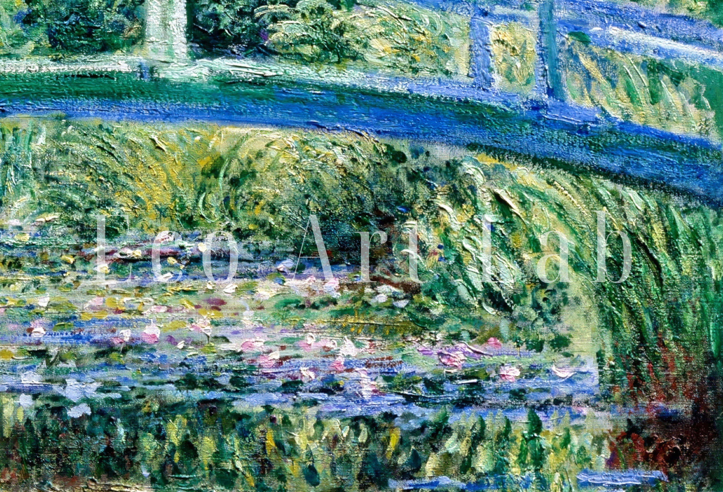 Water Lilies & Bridge by Claude Monet Set of 2 Prints. Printable Famous Fine Art Prints. Instant Download Vintage Painting. 2 Piece Wall Art