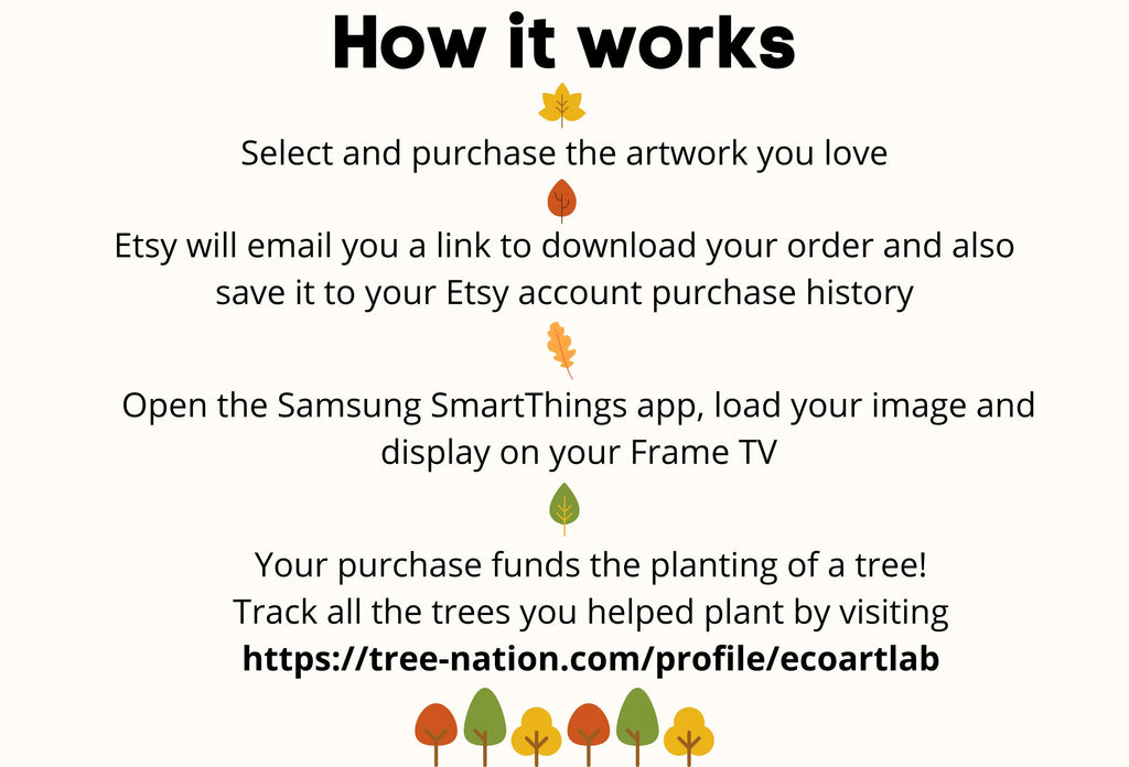 Samsung Frame TV Art 4K Fall Mountain Forest Landscape Painting. Instant Download. Autumn Forest Art for Samsung Frame TV. Art for TV