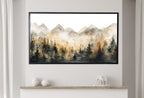 Samsung Frame TV Art 4K Autumn Mountain Forest Landscape Painting. Instant Download. Fall Forest Art for Samsung Frame TV. Art for TV