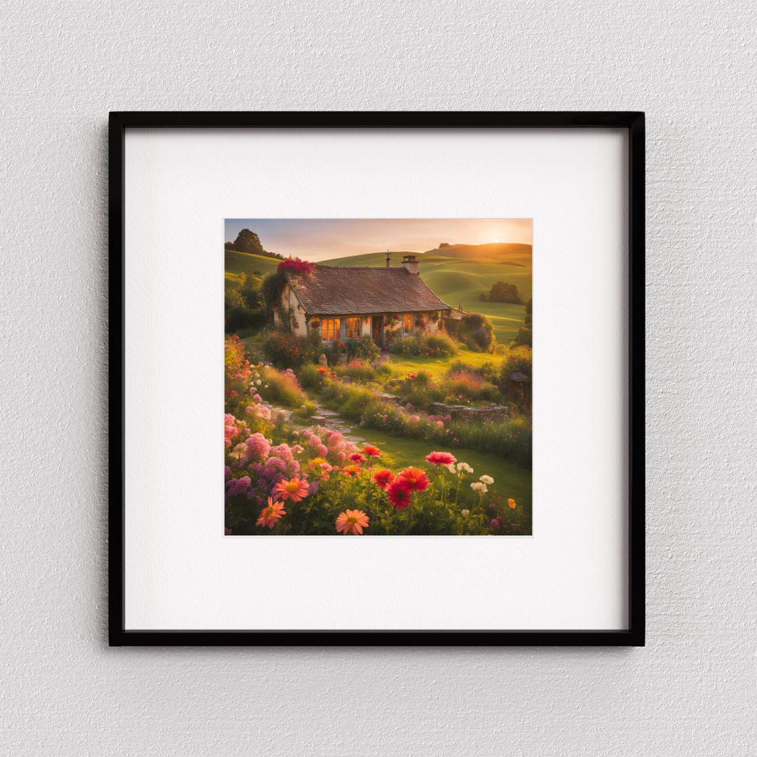 Rustic Wall Art Printable Decor | Garden Home Art Digital Download | Nature Printable Square Print