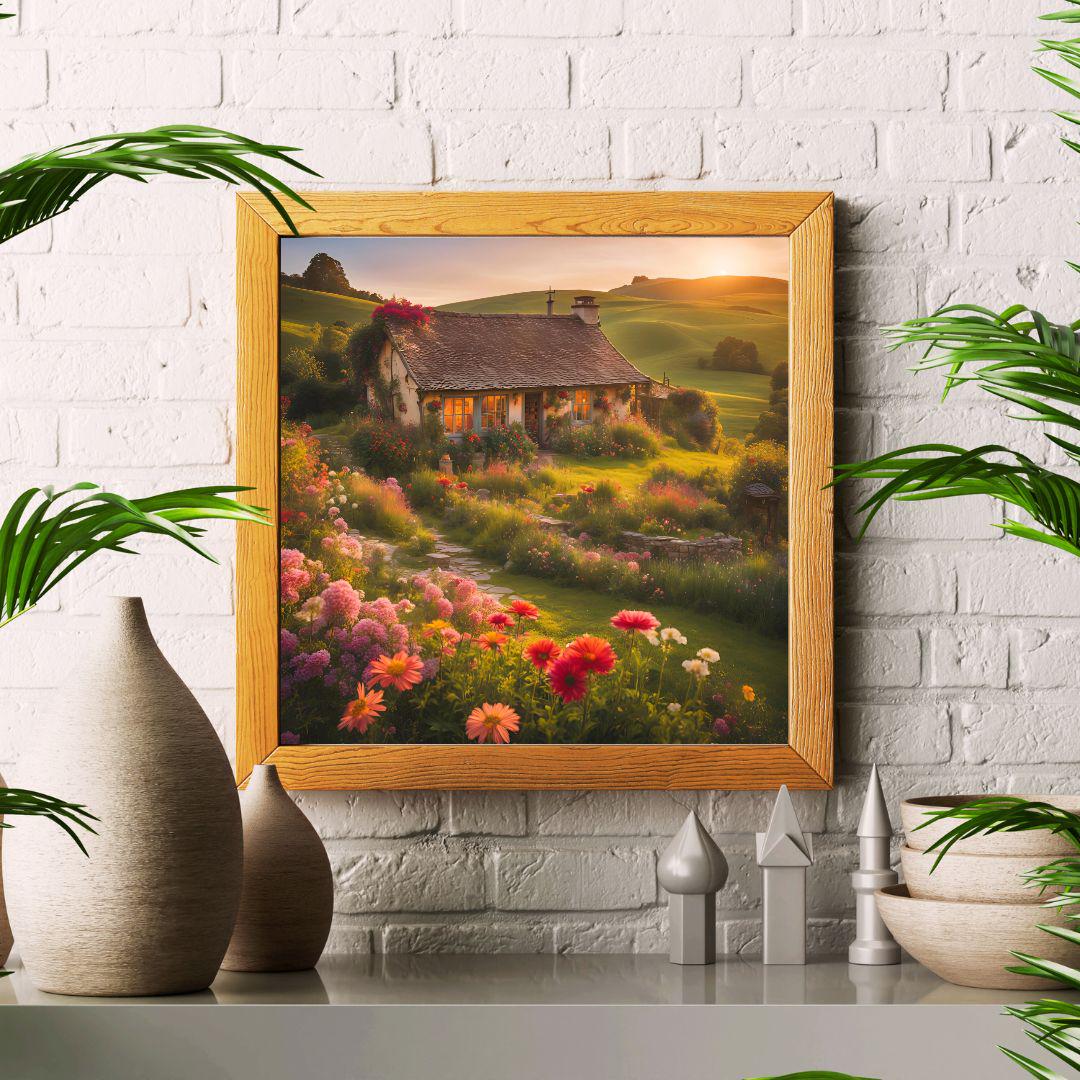 Rustic Wall Art Printable Decor | Garden Home Art Digital Download | Nature Printable Square Print