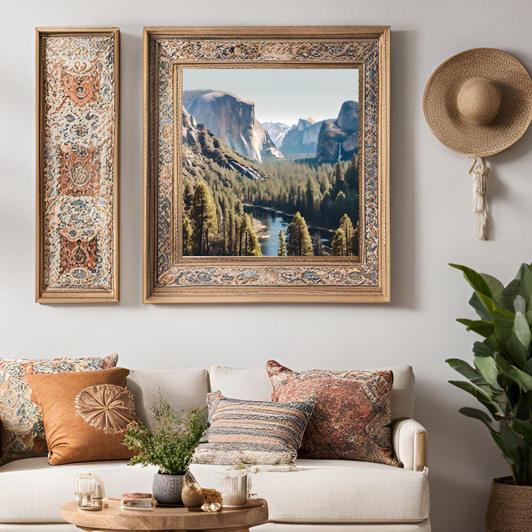 Yosemite Wall Art Printable I Mountain Landscape Home Decor I Watercolor Nature Art Digital Download