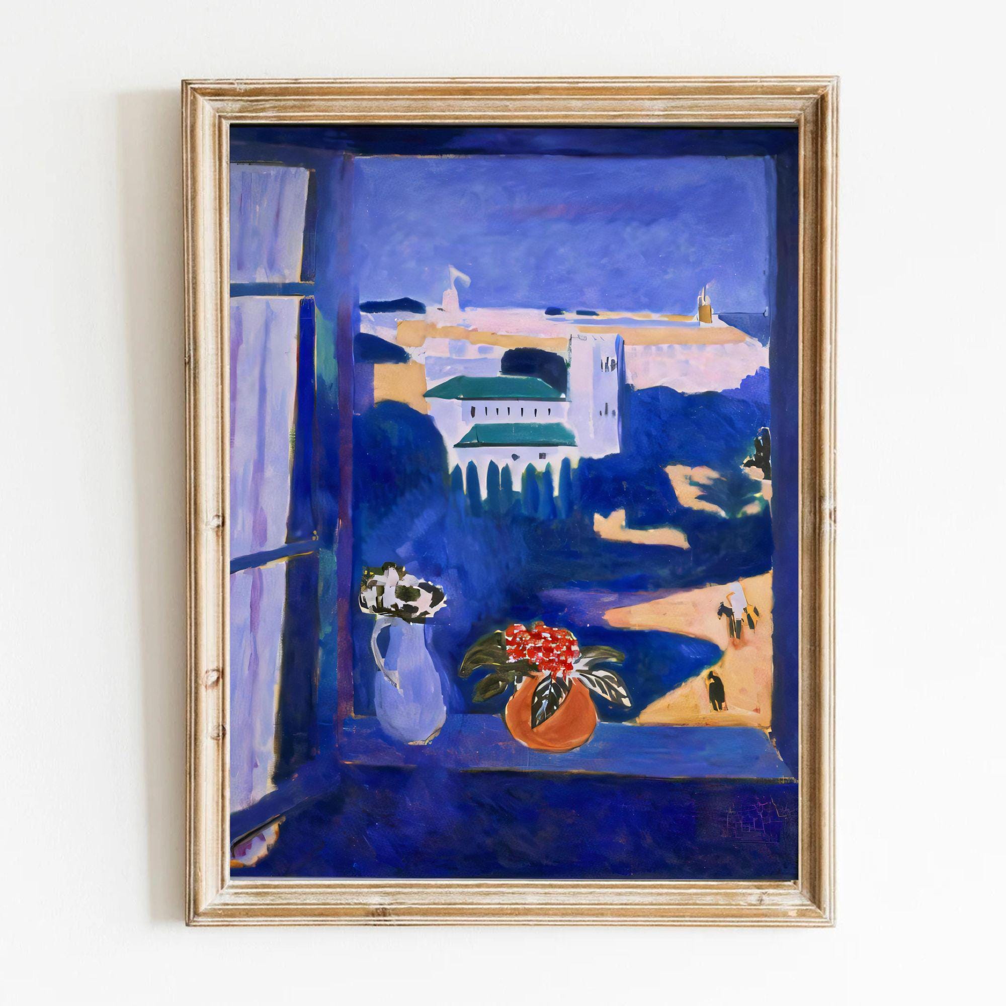 Landscape viewed from a window, by Henri Matisse. Famous Artwork Painting. High definition Printable Art. Instant Download