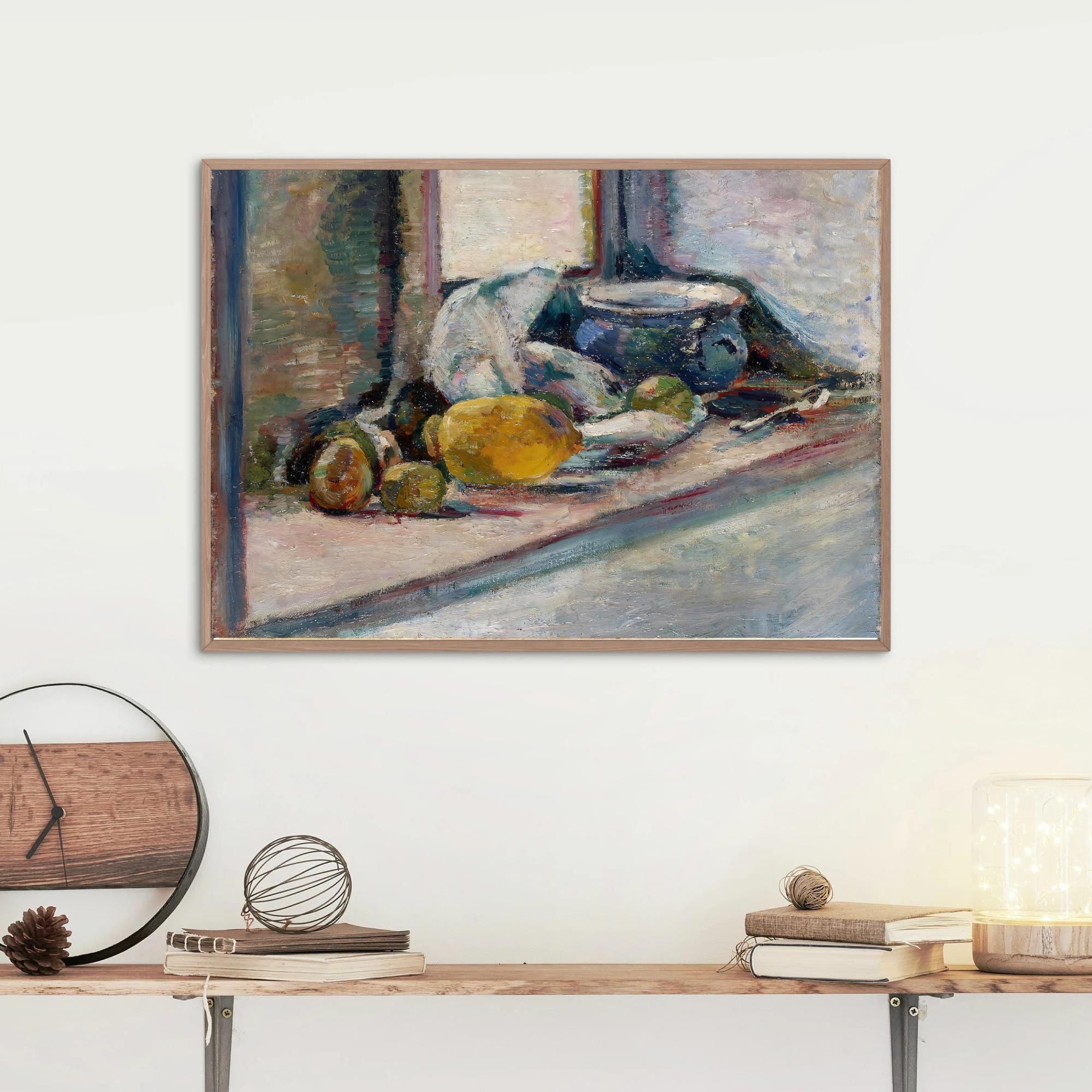 Henri Matisse Famous Artwork Painting. Blue Pot and Lemon Still Life. High definition Printable Art. Instant Download