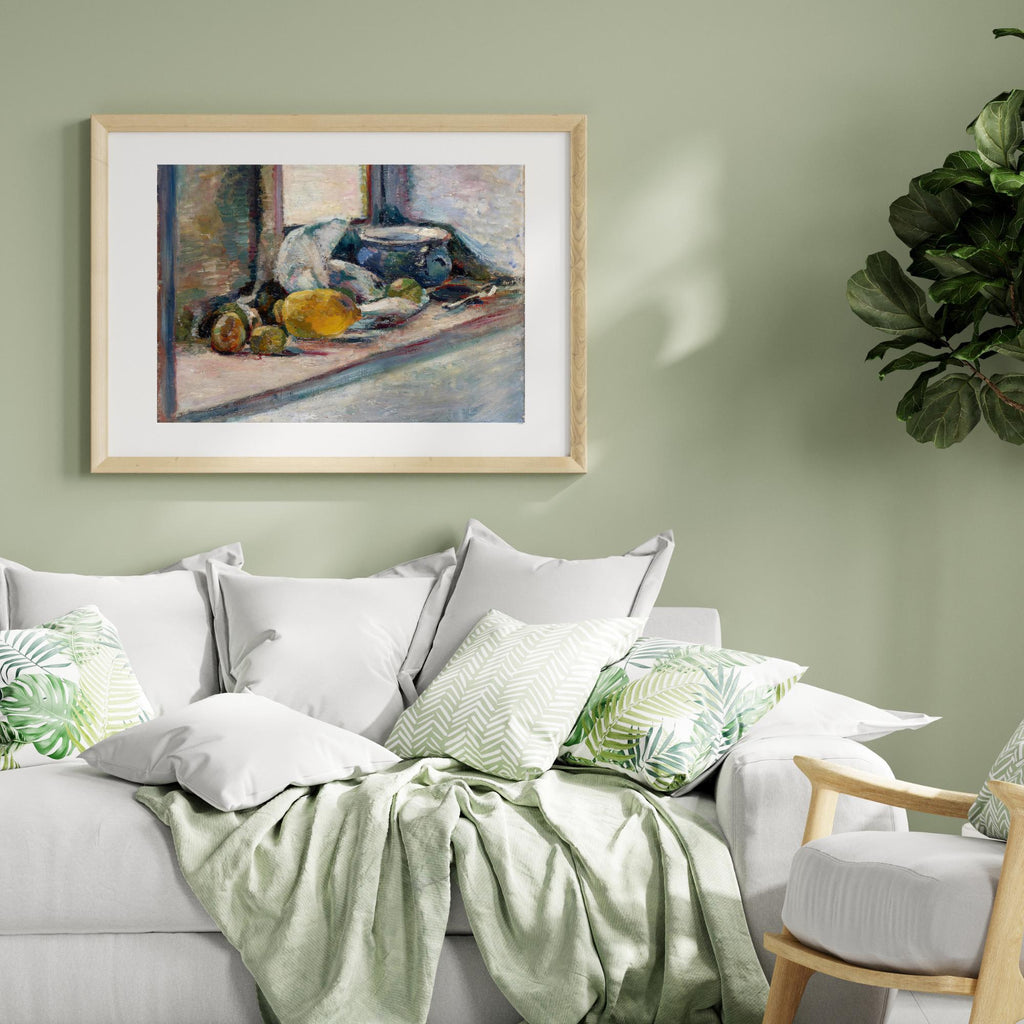 Henri Matisse Famous Artwork Painting. Blue Pot and Lemon Still Life. High definition Printable Art. Instant Download