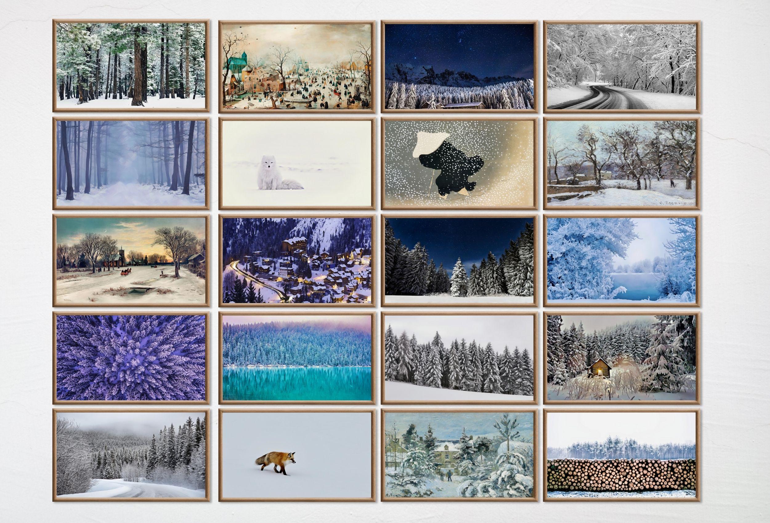 4 Seasons Samsung Frame TV Art – 160 4K Digital Wall Art Set | Autumn, Winter, Spring, Summer Landscape Decor