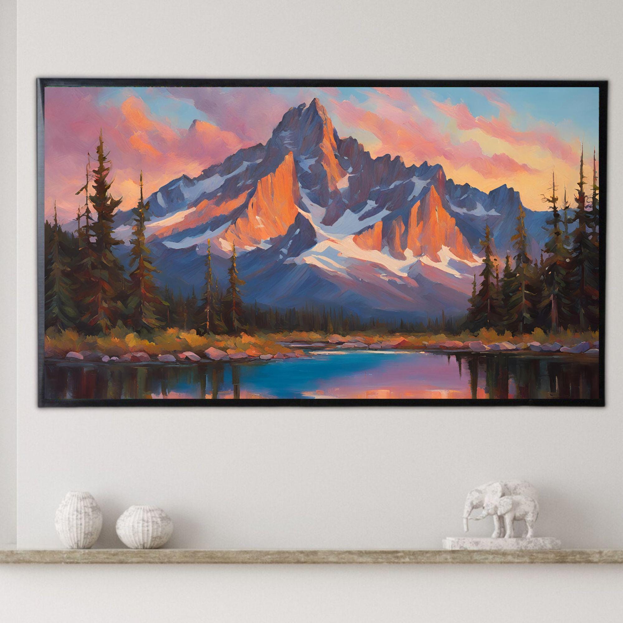Rocky Mountains Art For Frame TV. National Park Decor For Samsung Frame TV. Landscape 4K Image For Frame TV 4K