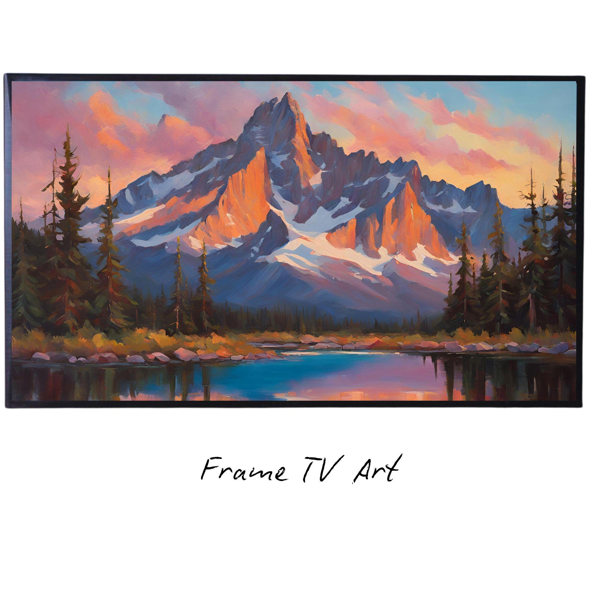 Rocky Mountains Art For Frame TV. National Park Decor For Samsung Frame TV. Landscape 4K Image For Frame TV 4K
