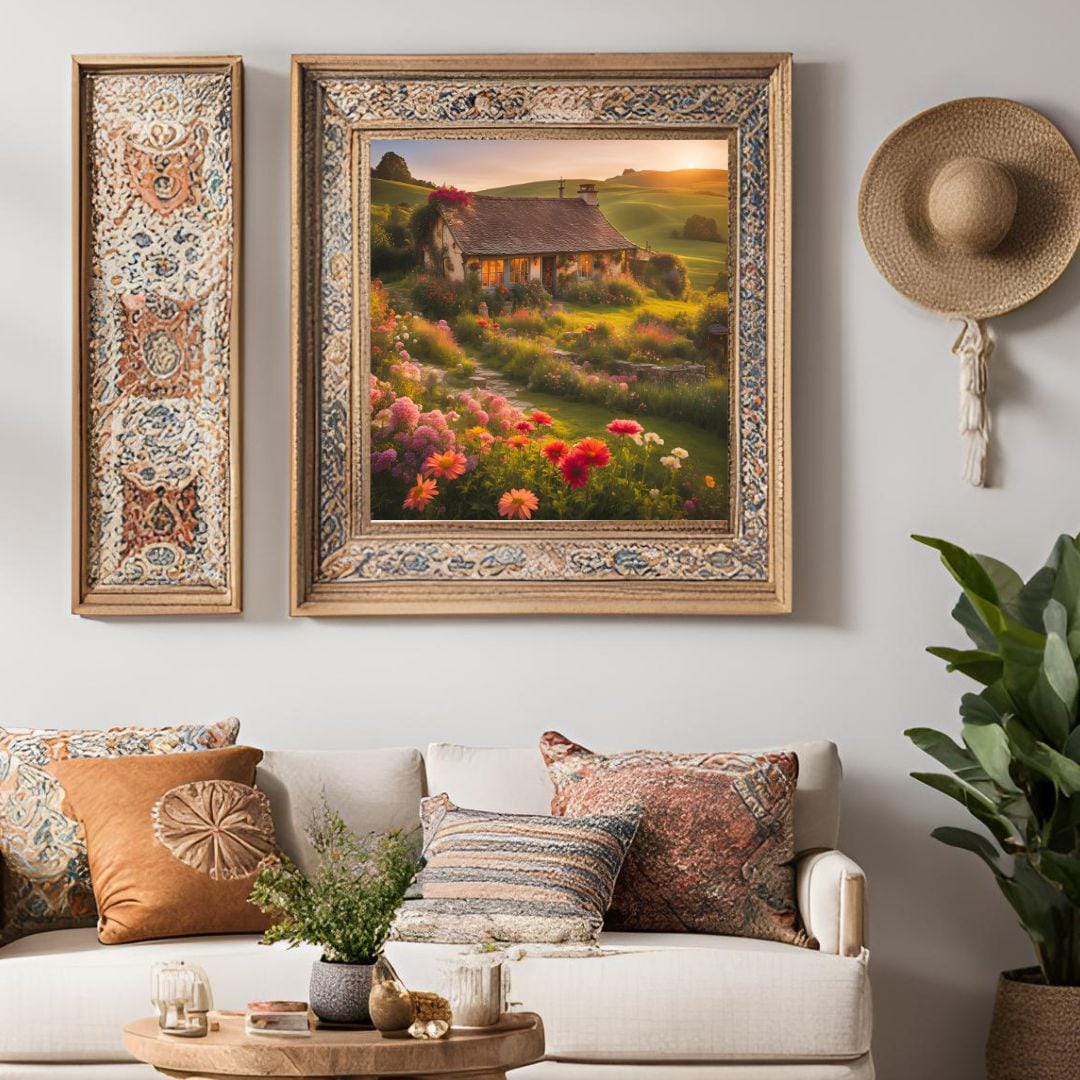 Rustic Wall Art Printable Decor | Garden Home Art Digital Download | Nature Printable Square Print