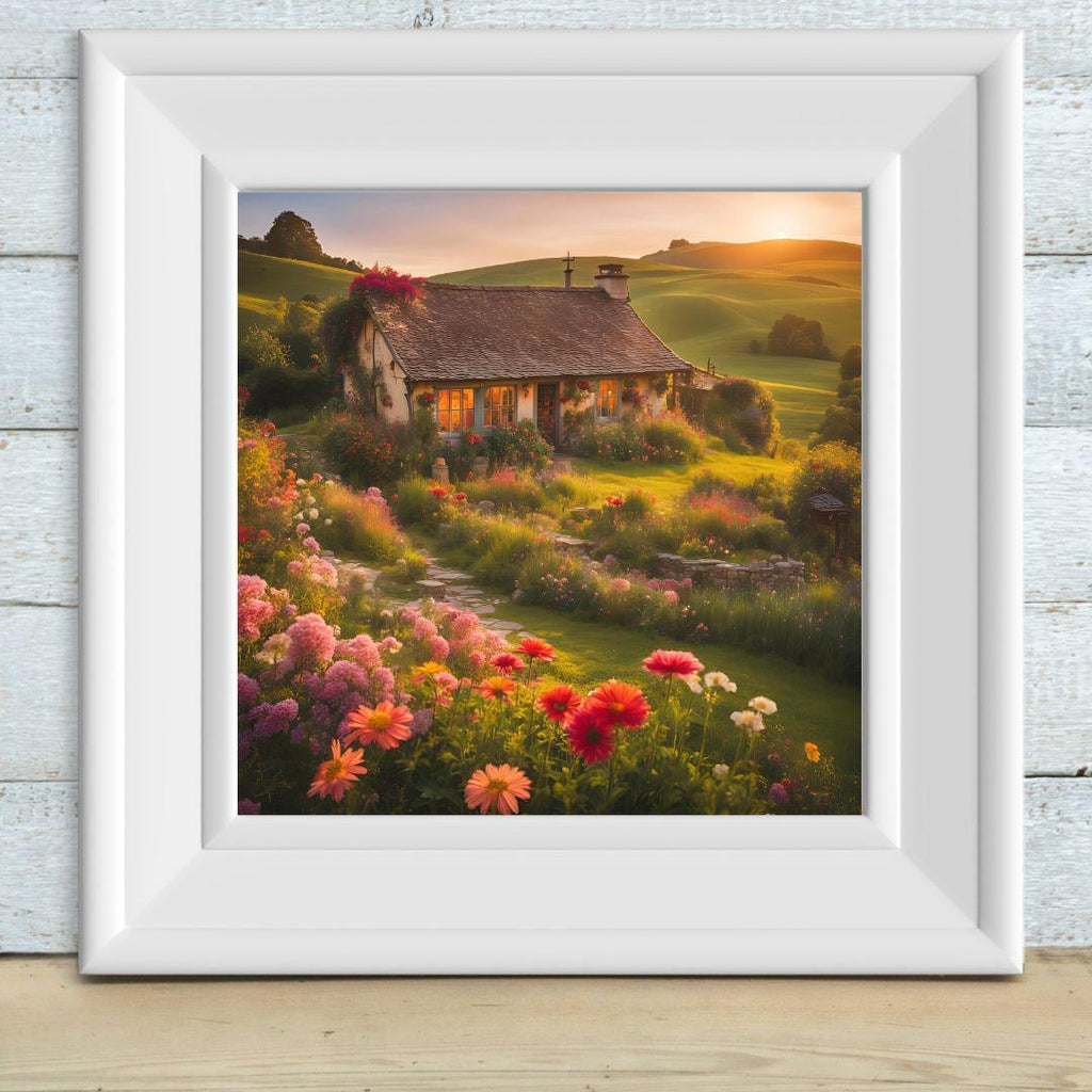 Rustic Wall Art Printable Decor | Garden Home Art Digital Download | Nature Printable Square Print