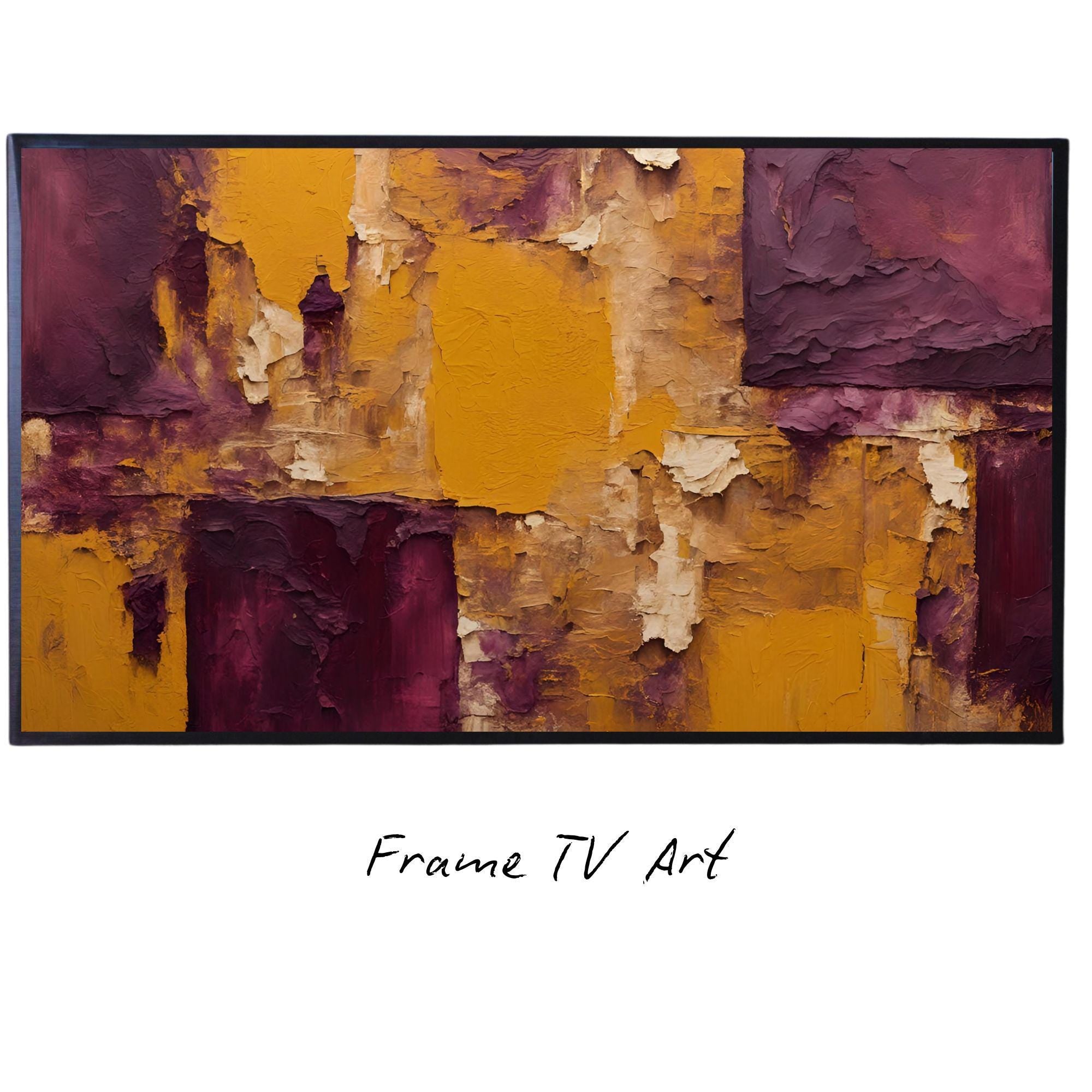 Abstract Textured Painting Modern. Stylish Home Decor 4K. Samsung Frame TV Art Design
