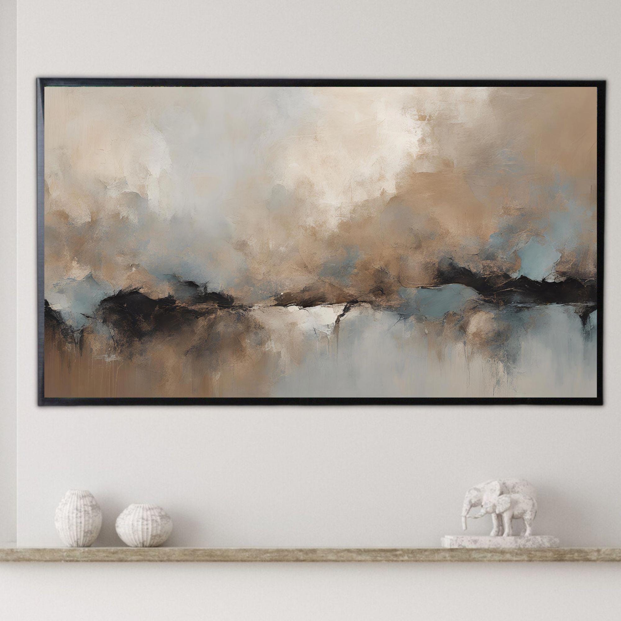 Abstract Japandi Frame TV Art. Wabi Sabi Decor. Unique Artwork for Modern Home Aesthetic