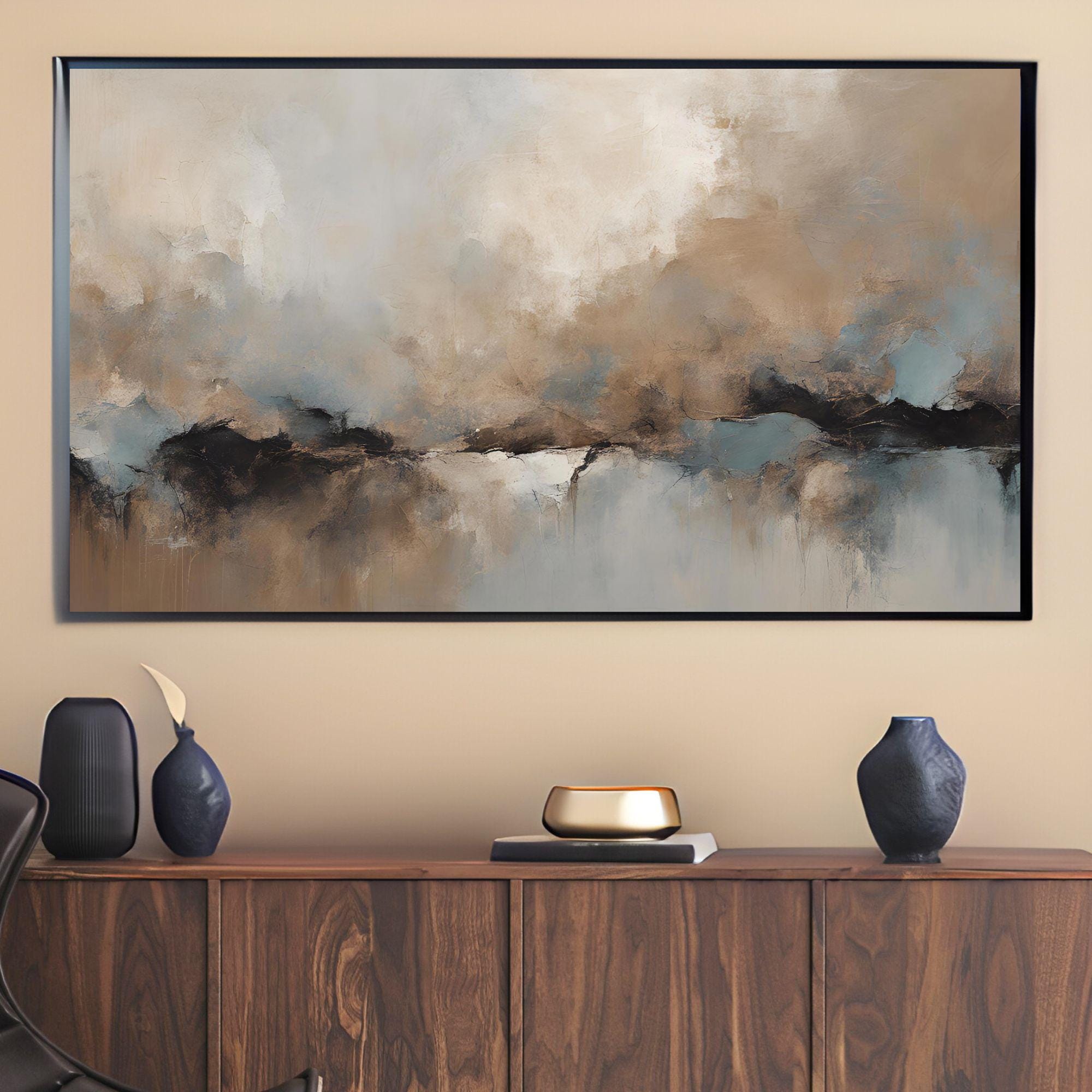 Abstract Japandi Frame TV Art. Wabi Sabi Decor. Unique Artwork for Modern Home Aesthetic