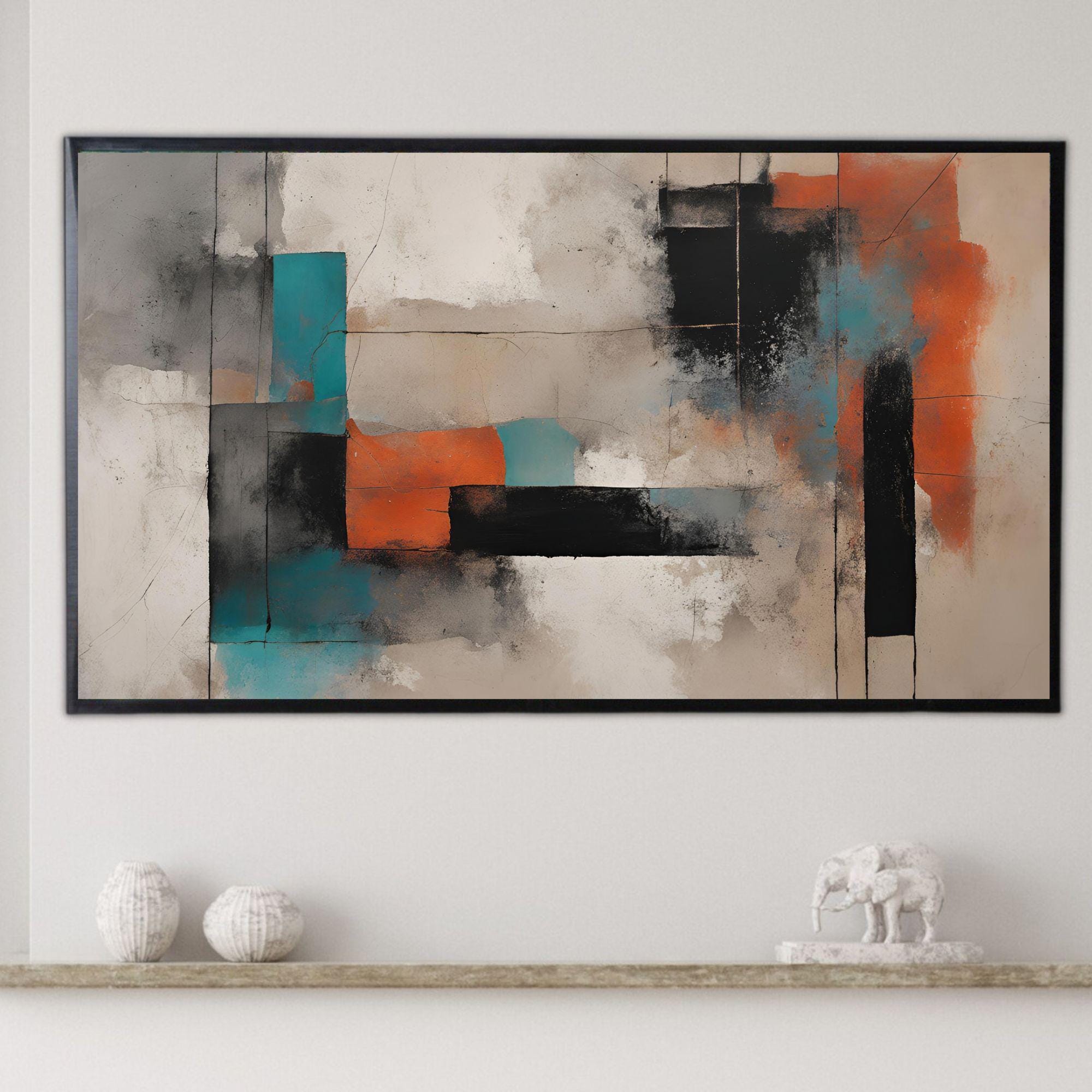 Abstract Geometric Art For Frame TV. Minimalist Home Decor For Stylish Living Space. Unique Interior Design For Artistic TV Display