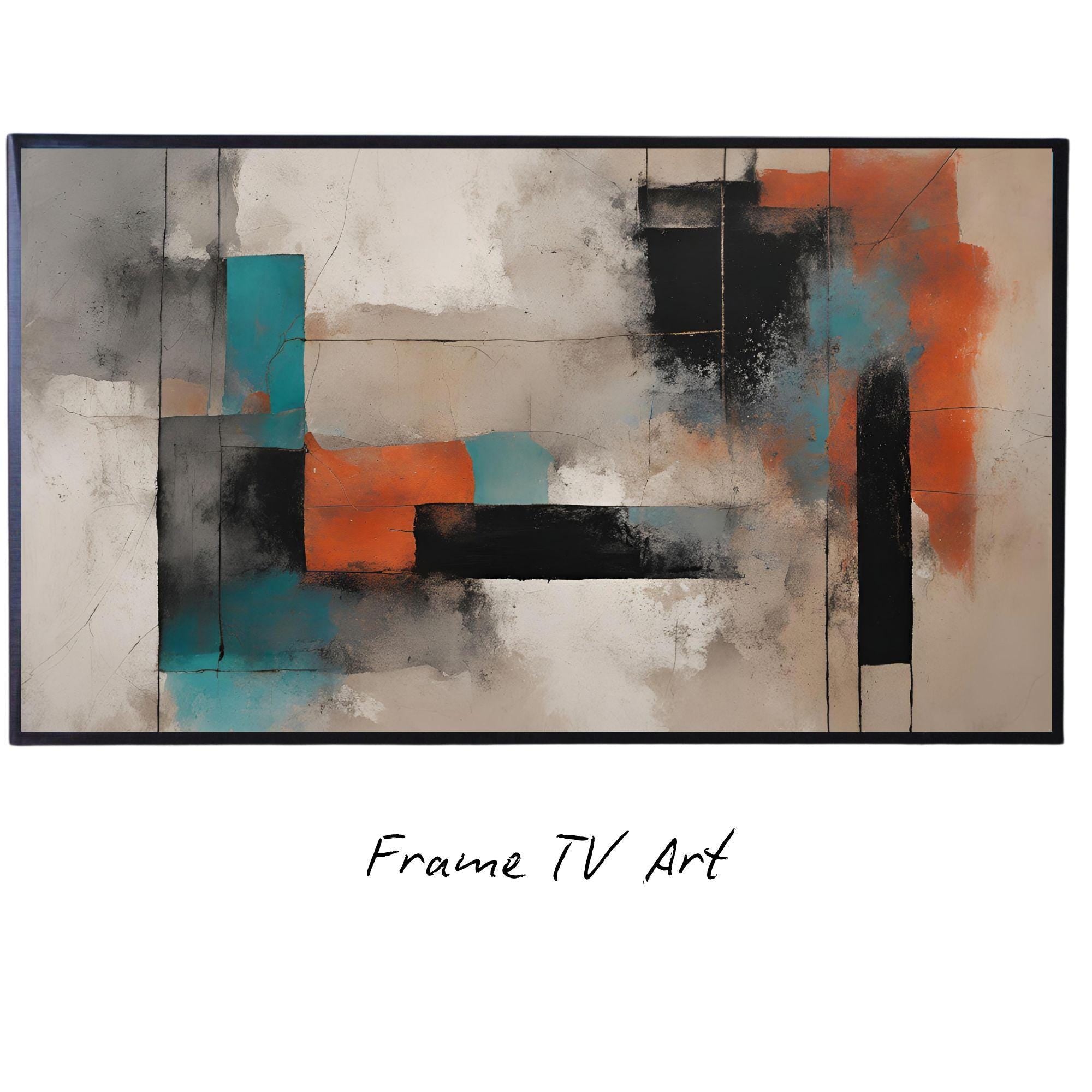 Abstract Geometric Art For Frame TV. Minimalist Home Decor For Stylish Living Space. Unique Interior Design For Artistic TV Display