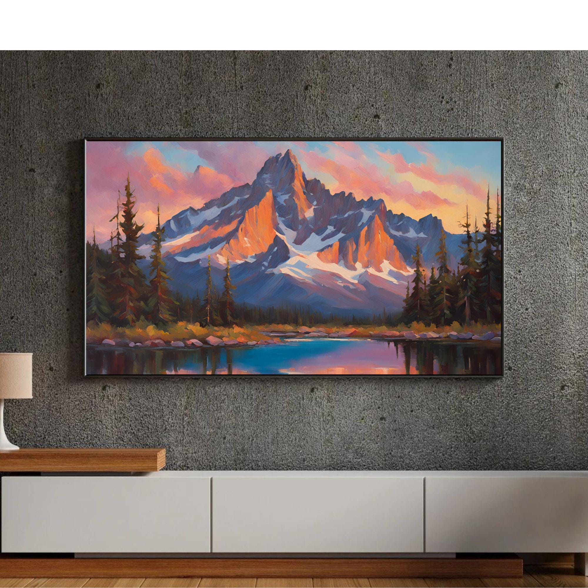 Rocky Mountains Art For Frame TV. National Park Decor For Samsung Frame TV. Landscape 4K Image For Frame TV 4K