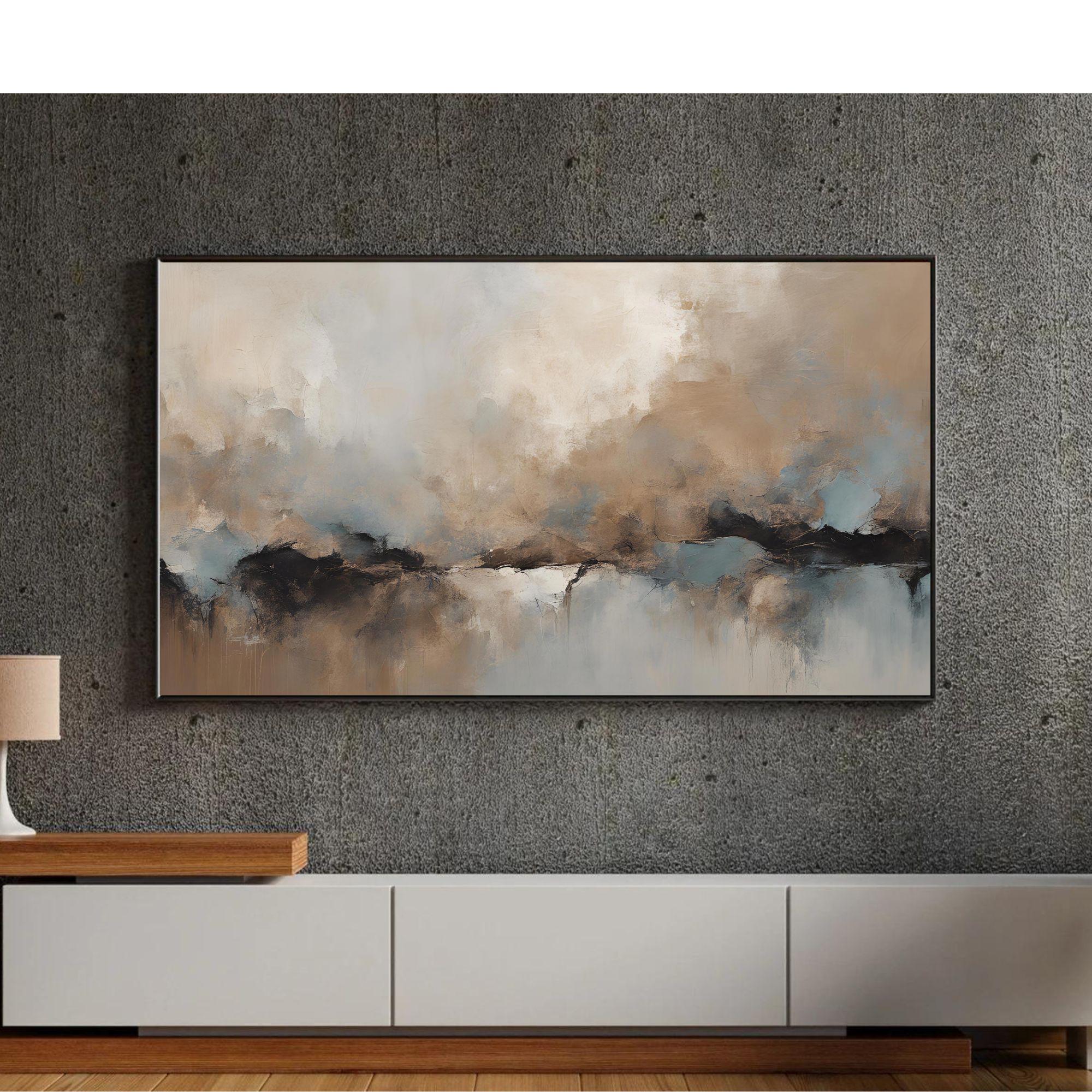 Abstract Japandi Frame TV Art. Wabi Sabi Decor. Unique Artwork for Modern Home Aesthetic