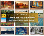 4 Seasons Samsung Frame TV Art – 160 4K Digital Wall Art Set | Autumn, Winter, Spring, Summer Landscape Decor