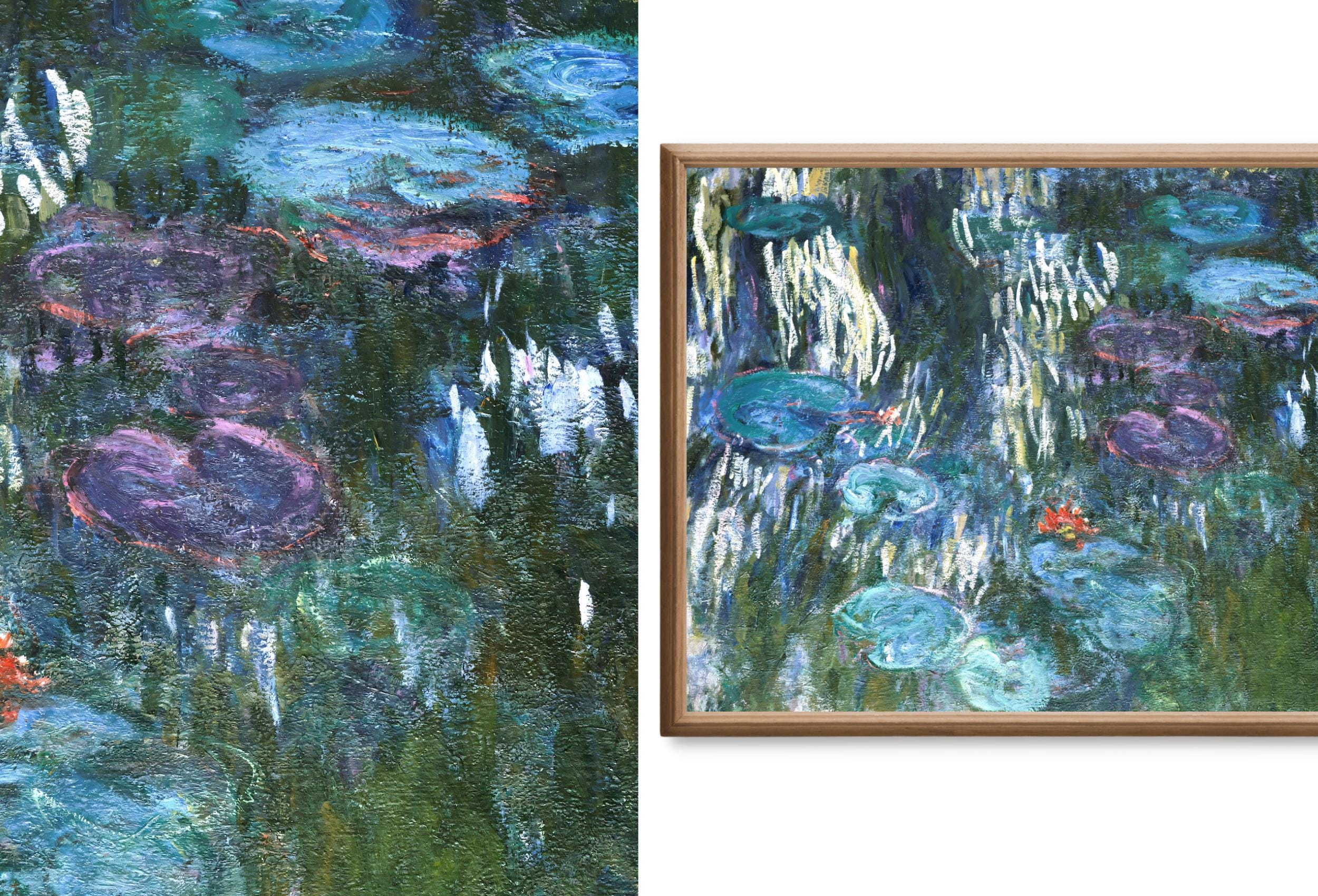 Monet Water Lilies Frame TV Art Set | Samsung Frame TV Download | Monet Wall Art | Famous Impressionist Vintage Lily Pond Paintings