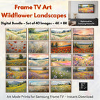 Frame TV Wildflower Landscape Art • Set of 40 Digital Downloads • Samsung Frame TV Spring Art Bundle in 4K/8K