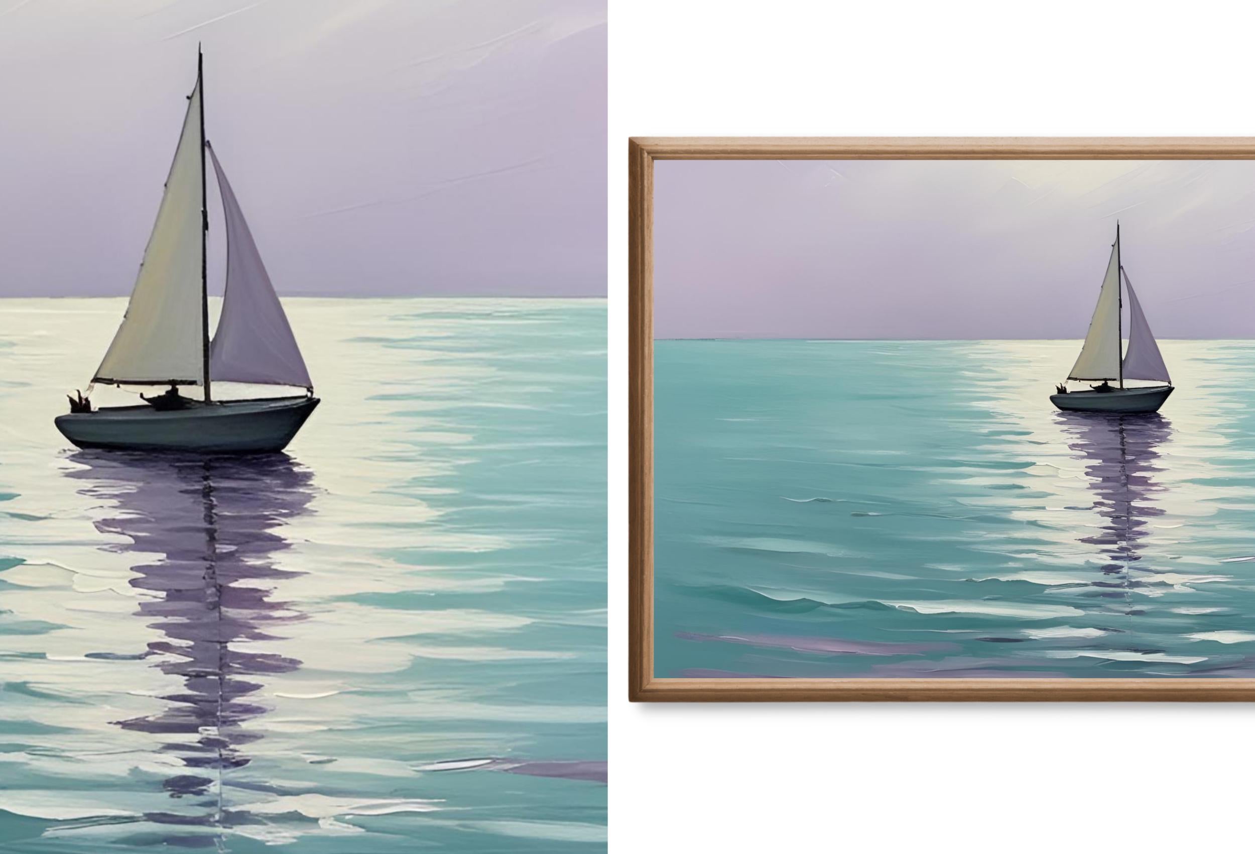 Minimalist Landscape Painting – Samsung Frame TV Art Bundle – Japandi Wall Art, Coastal Decor, Boho, Neutral Minimalist Wall Art Set of 40