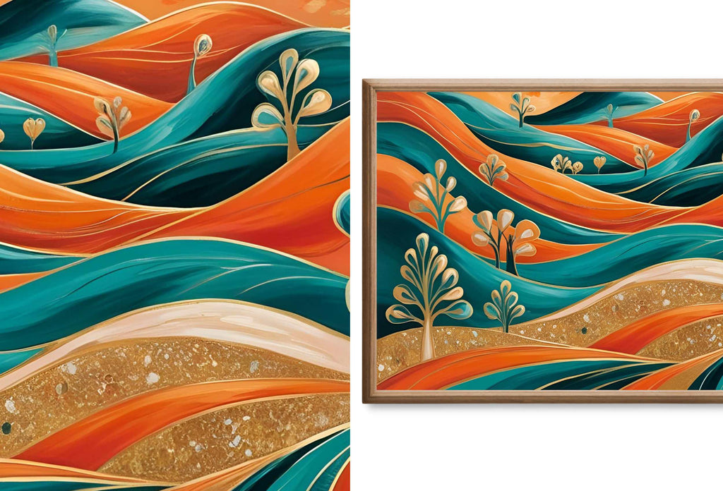 Boho Wall Art for Frame TV – Maximalist, Whimsical, Abstract Original Paintings – Folk Art Style Frame TV Art Bundle 4K 8K