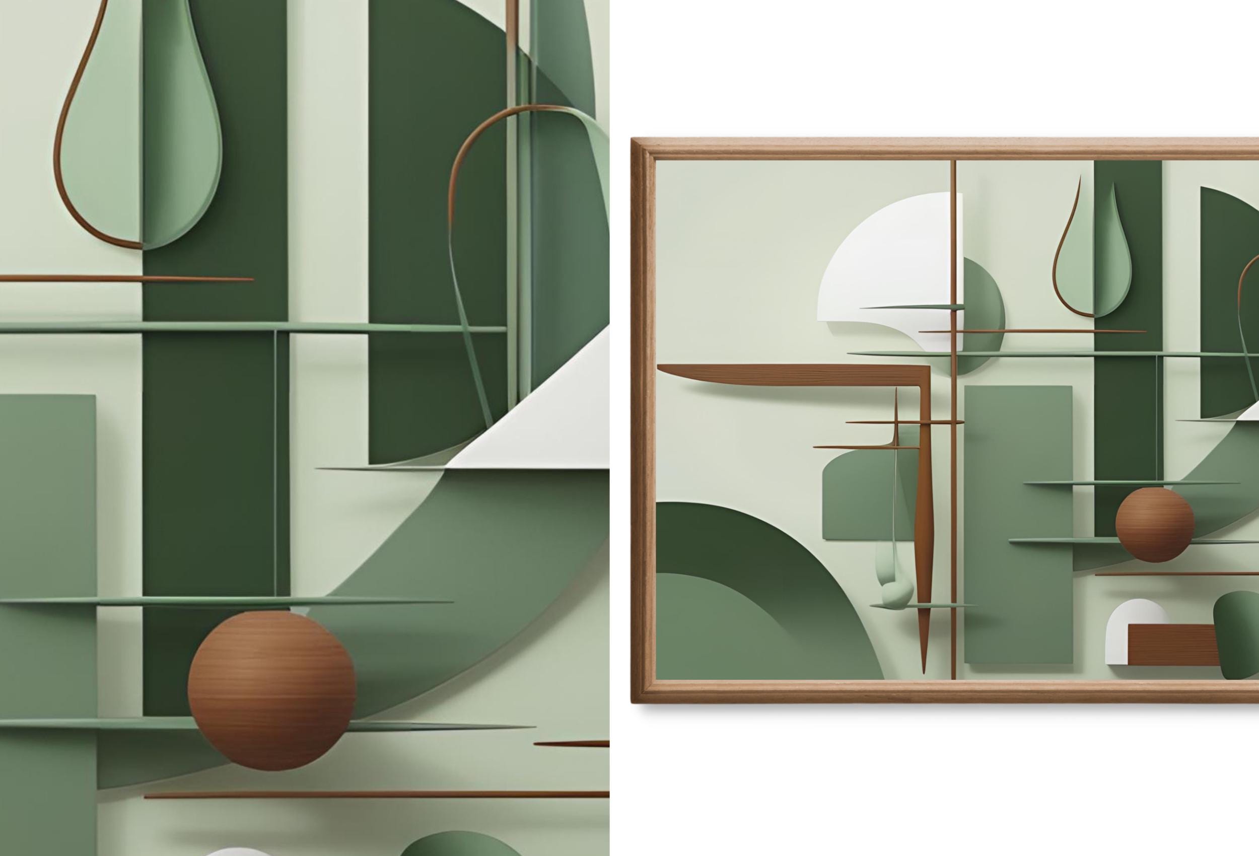 Frame TV Art: Sage Green Wall Art. Midcentury Modern Abstract Paintings Set of 40. Digital Download for Samsung Frame TV, Hisense Canvas TV