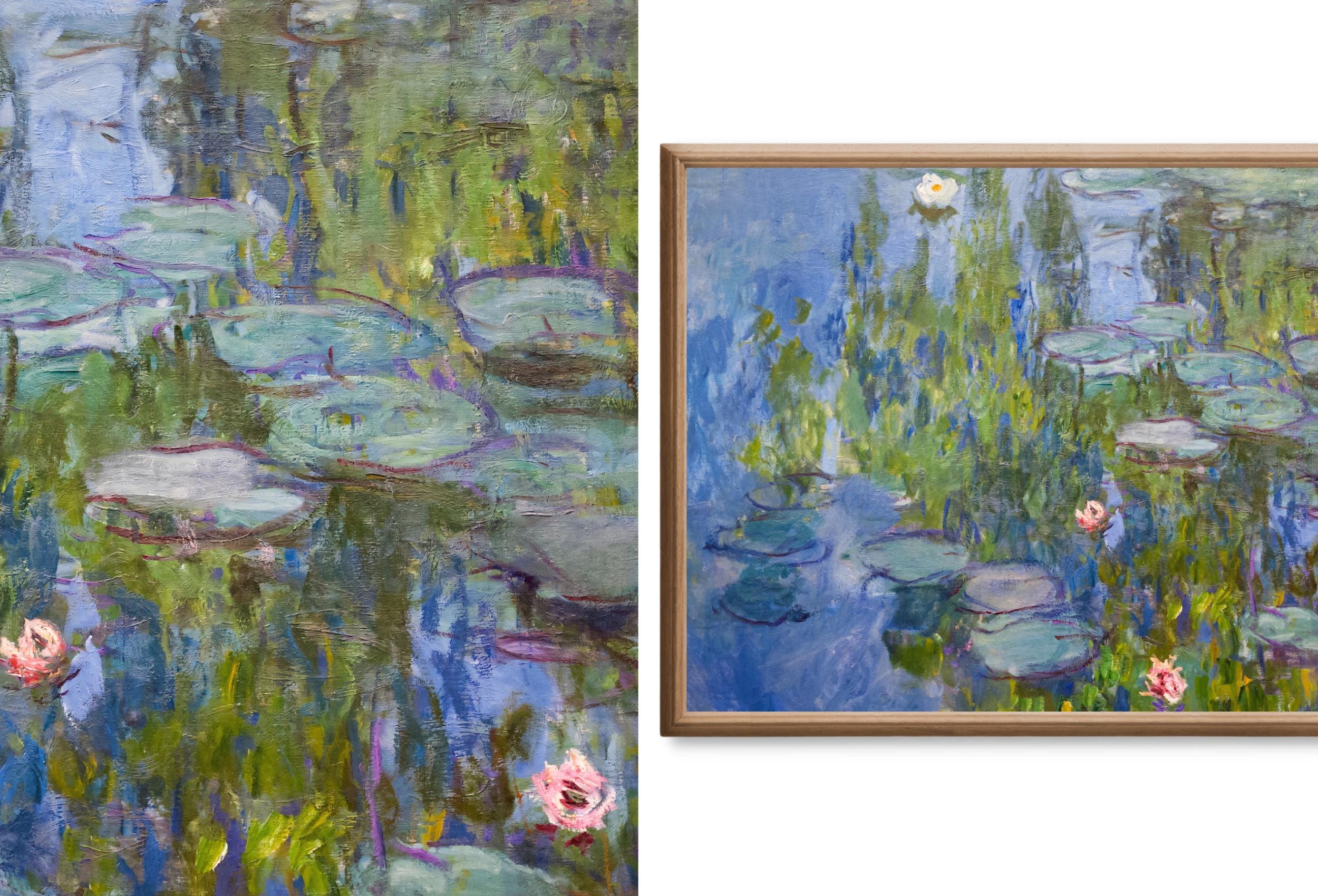 Monet Water Lilies Frame TV Art Set | Samsung Frame TV Download | Monet Wall Art | Famous Impressionist Vintage Lily Pond Paintings