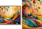 Boho Wall Art for Frame TV – Maximalist, Whimsical, Abstract Original Paintings – Folk Art Style Frame TV Art Bundle 4K 8K